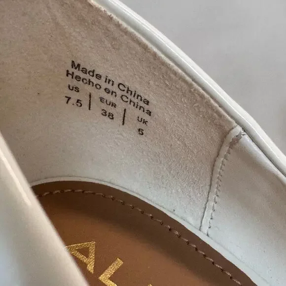 ALDO Lala Pointed Toe Stiletto Pump in White Butterfly Multicolor, Womens 7.5 - Picture 7 of 8